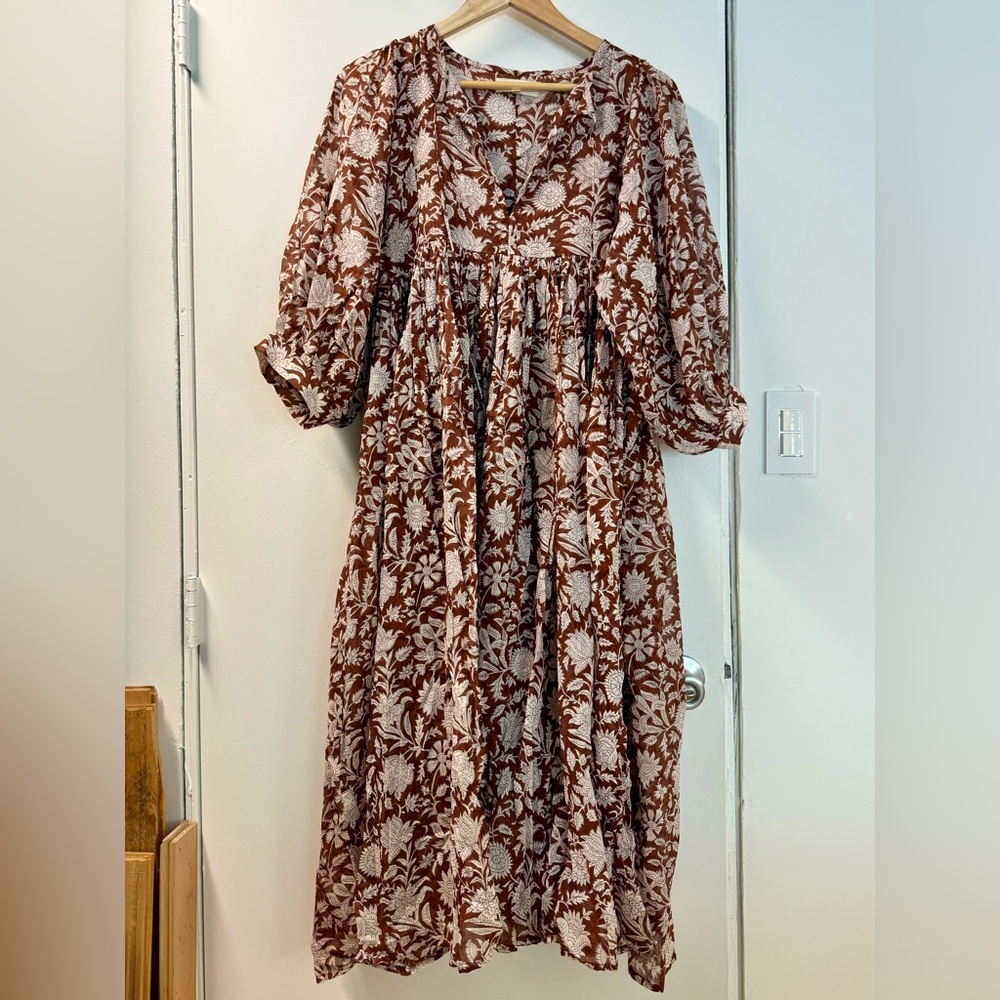 Daughters of India | Kyra Midi Dress | Wine | Small